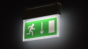 Exit Emergency Sign 4k Slow Motion Stock Footage Video (100% Royalty-free) 1069572856 | Shutterstock