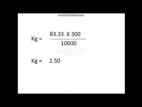 Calculation fertilizer application rate using single fertilizers.