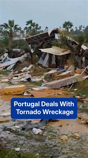 A tornado ripped through Portugal this weekend, leaving a trail of wreckage behind. | The Weather Channel