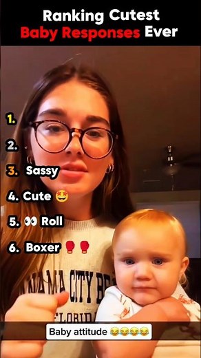 Ranking Cutest Baby Responses Ever #cutestbabies #funny #babyfirstwords #duet #shorts