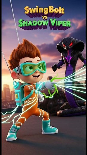 SwingBolt vs Shadow Viper | Epic Kids Superhero Battle in 3D Animation