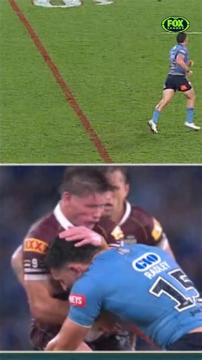 'THE WHIPLASH' 🚨Victor the Inflictor lands one in Origin💥 #stateoforigin #bighit #nrl #nswblues