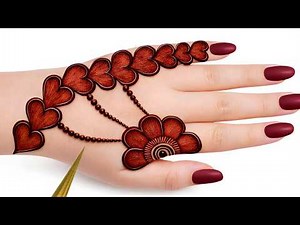 Eid special heart simple unique style mehndi design|new easy #mehndi design 2026 | mehandi designs