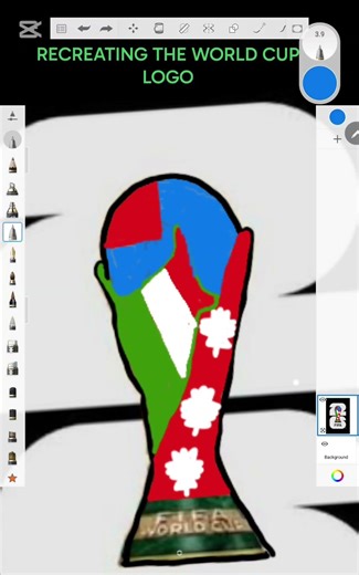 Recreating the world cup logo #designs #cool