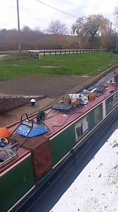 Moving day! We waited until the rain stopped 😊 This is the first of three locks. | Wendy Witch