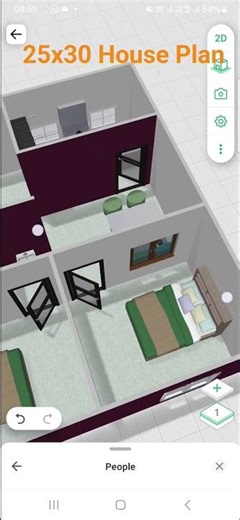 25x30 House plan | 5D Planner Tutorial | 5D planner Home Design Android #housedesign