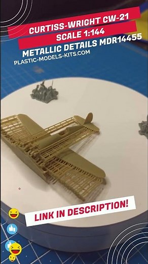 Curtiss-Wright CW-21 (1/144) — High-Detail 3D Printed Model Kit | Metallic Details MDR14455