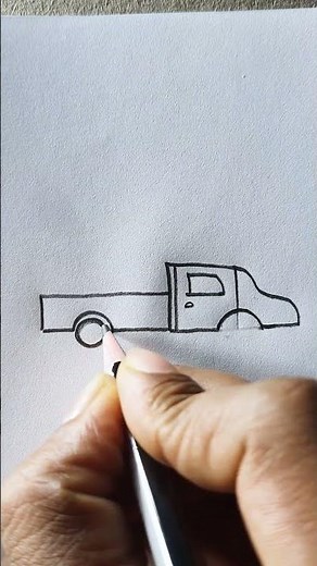 Simple Pickup Truck Drawing | Easy Vehicle Sketch for Beginners