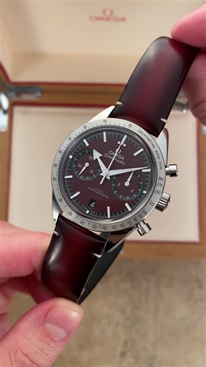 No Ordinary Omega Speedmaster... Unboxing The '57 Burgundy #Watchfinder #Preowned #Omega #LuxuryWatches #Unboxing