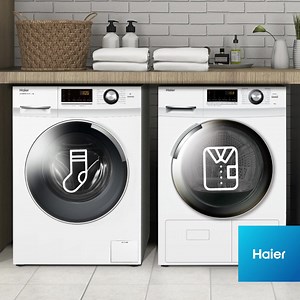 3.8K views · 33 reactions | Here to help you tackle your family’s washing is our range of Front Load Washers and Heat Pump and Condensing Dryers. We have a heavy wash cycle for muddy sports gear, a super-fast 15 minute wash cycle for the “oh no! I forgot I needed that” items, and technology which senses when laundry is perfectly dry to avoid the damage done to fabric by over-drying.  See the range: https://bit.ly/3cQ2kF6 | Haier | Facebook