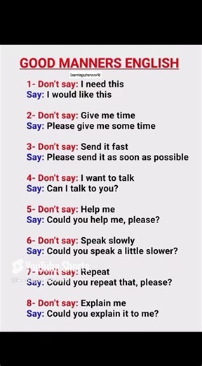 Good Manners in English 😊 | Speak Politely & Impress Everyone ✨