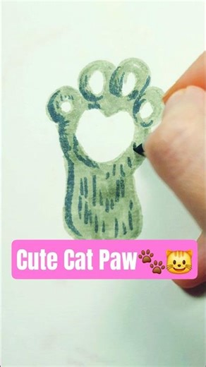 How to Draw a Cat Paw #cute #artshorts #catpaw #catpawdrawing #catdrawing #howtodraw #catpainting
