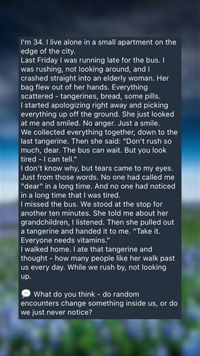 do random encounters change something inside us, or do we just never notice?