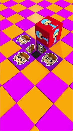 Colorful 3D Cube Flip #3D #Animation