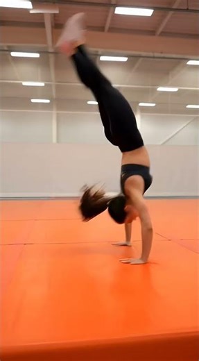 Perfect Standing Back Tuck on Custom Orange #AirTrack 🚀 | Cheer Tumbling #b2bsupplier