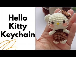 How to Crochet a Hello Kitty Keychain | Cute DIY Tutorial