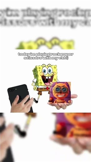 sponge Bob plays rock paper scissors
