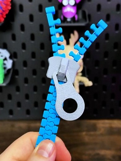 Zipper Fidget 3D Print Toy - Stress Relief Gadget