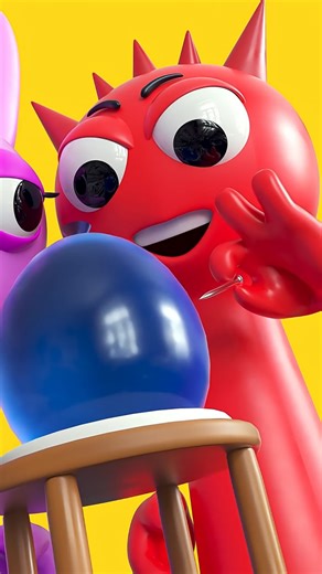 Raddy and Pinki - Finally, the water balloon goes pop. 🎈🎈