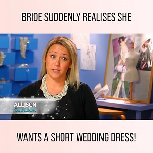 4.1K views · 129 reactions | Bride Suddenly Discovers She Wants A Short Wedding Dress That Goes Against Convention! Say Yes To The Dress. Jion group https://www.facebook.com/groups/HJDinstitute/ | Say Yes To The Dress- Fan | Facebook