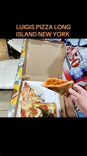 LUIGIS PIZZA LONG ISLAND NY THIS IS HOW YOU EAT A NEW YORK SLICE