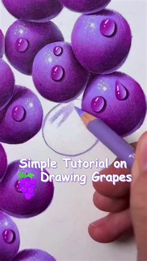 🎧Relax and enjoy here 🎨How to draw colorful grape 🍇 #art #draw #color #fyp #tutorial