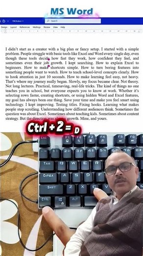 Line Spacing in MS Word #msword #mswordinhindi