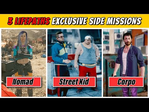 Cyberpunk 2077 | All 3 Lifepath (Nomad, Street Kid, Corpo) | Special Side Quest