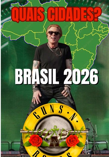 Guns N’ Roses fará shows em cinco cidades do Brasil em 2026, além de São Paulo (Monsters of Rock). É verdade? É verdade! Neste vídeo eu te falo quais são as cinco prováveis cidades em que o Guns N’ Roses deve se apresentar em 2026 e, sim, o Rio de Janeiro é uma delas! Essas informações são de uma fonte muito confiável relacionada à própria banda. Não foi a produtora (Mercury Concerts) que passou, mas uma pessoa diretamente ligada ao Guns N’ Roses. De qualquer forma, o que importa é o milagre e n
