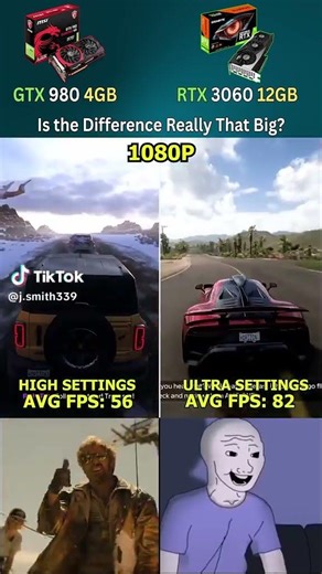 gtx 980 vs rtx 3060 #music #gaming #gamer #gamer #pc
