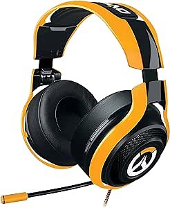 Razer Overwatch ManO'War Tournament Edition: in-Line Audio Control - Unidirectional Retractable Mic - Rotating Ear Cups - Gaming Headset Works with PC, PS4, Xbox One, Switch, & Mobile Devices