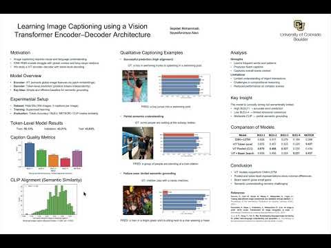 Learning Image Captioning using a Vision Transformer Encoder–Decoder Architecture