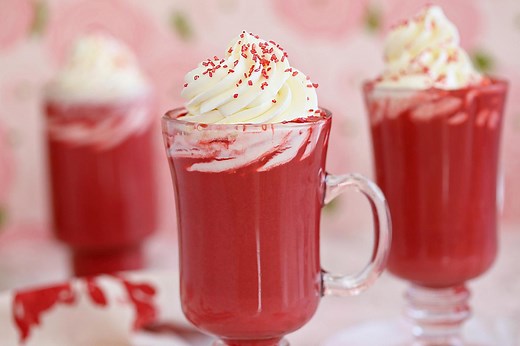 Red Velvet Hot Chocolate With Cream Cheese Whipped Cream