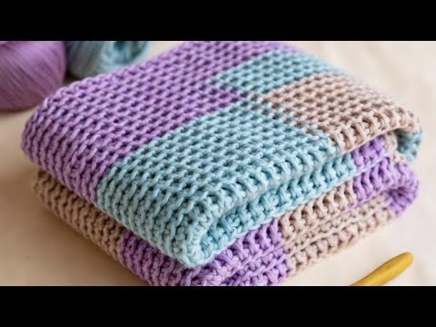 EASY Crochet Stitch for Warm Blanket,Shawl, Scarf & Cardigan❤️New Crochet Pattern