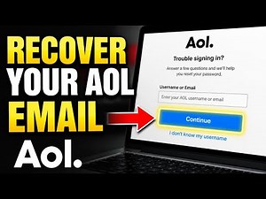 How to recover your email with AOL - Step By Step