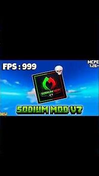 Sodium Mod V7 For MCPE v1.26+ | The King Of FPS BOOSTER 🗿 #minecraftpe #minecraft #mcpe