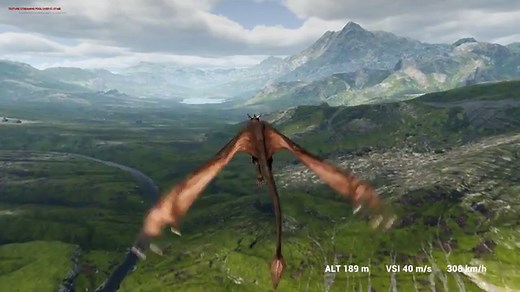 Dragon Game Project in UE4. IKinema and flying at Kite map