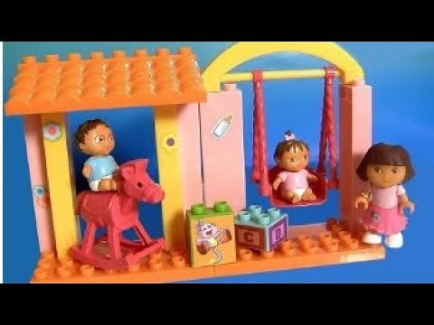MegaBloks Dora's Family Nursery kindergarten 3081 with Swing & Rocking Horse Building Blocks