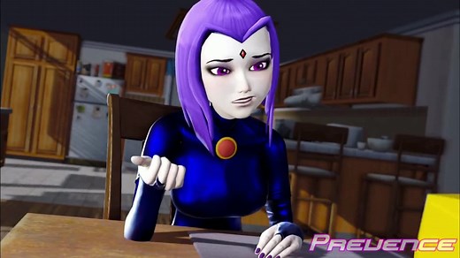 Gwen Helps Raven (Prevence) [Teen Titans]