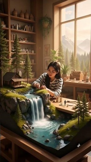 Tropical Forest Diorama with Waterfall | Ultra Realistic Miniature