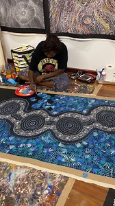 Beautiful Blue's by Artist - Selina Numina | Readback Aboriginal Art Darwin