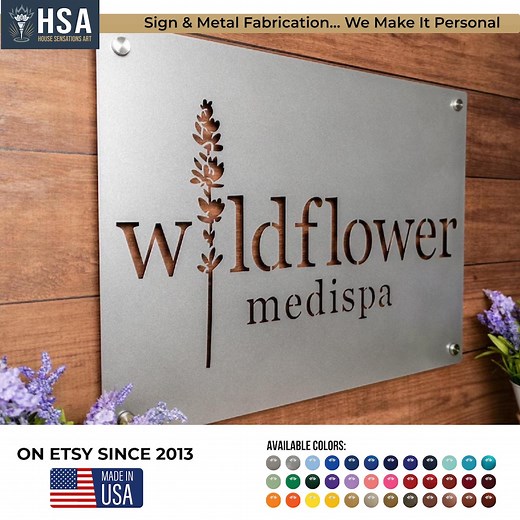 Large Business Logo Signs: Laser Cut Metal Commercial Signage With Custom Graphics - Etsy