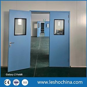 [Hot Item] Clean Room Tempered Glass Window Operating Hospital Single Double Medical Swing Door