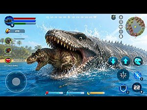 GIGANOTOSAURUS vs GIANT MOSASAURUS | Dinosaur Simulator Game 3D 🦖