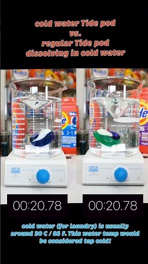 Cold Water Tide Pod vs. Regular Tide Pod - Laundry Pod Racing #laundry #pods