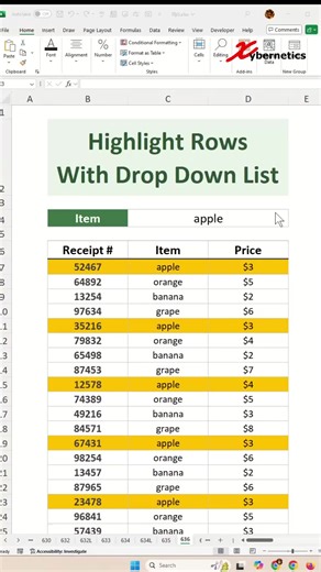 Highlight rows with drop-down list - Excel Tips and Tricks Discover...