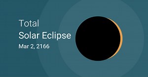 Total Solar Eclipse on March 2, 2166
