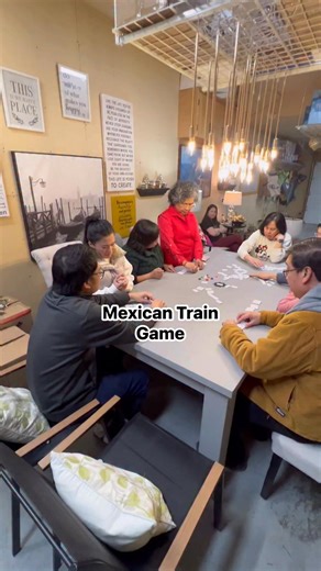 Ralf’s Big World on Instagram: "Mexican Train Game #partygames #mexicantraindominoes"