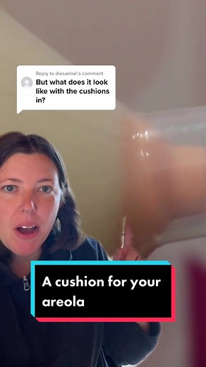 Reply to @diesarina Here’s what’s happening to your nipple when you use a breast pump with a milkdrop cushion. Your areola is supported but your nipple draws through. That means less swelling and more comfort. 😌 btw you should try make sure you have your breast pump flange correctly “sized” for you with the help of a lactation consultant. The flange in this video is too large, although the cushion helps! #breastpump #momsoftiktok #fyp #foryou #breastfeedingmusthaves