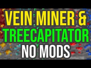 How To Make VeinMiner & TreeCapitator In Minecraft PS/Xbox/PE - NO MODS!
